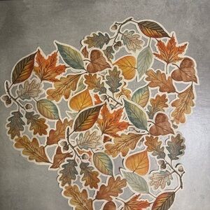 Autumn Leaf Table Placemat with Multicolor Design